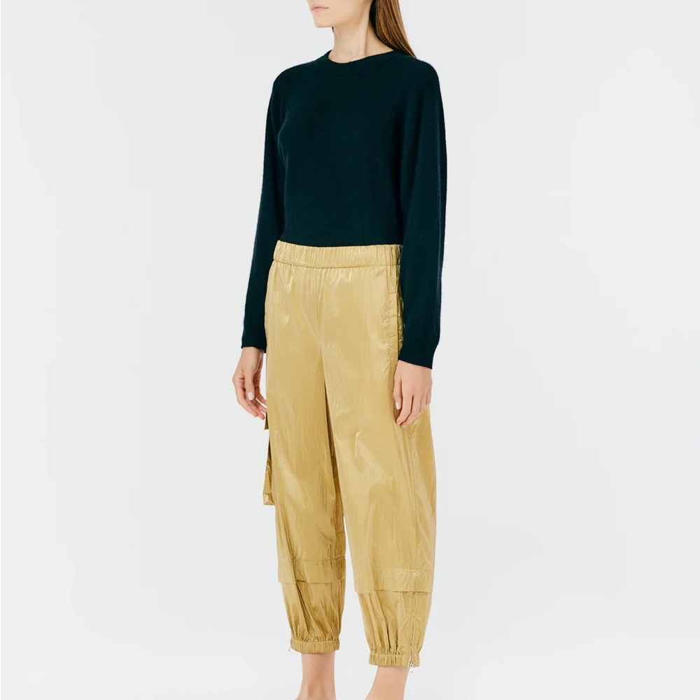 Tibi Metallic Gold Wilt Pull On Jogger - Picture 2 of 11